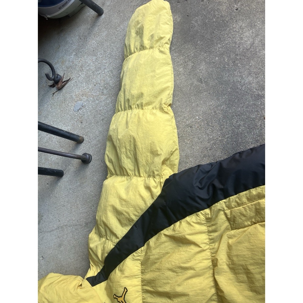Jordan Essentials Full Zip Hooded Puffer Jacket Yellow Black DA9806-781 Men's XL - Picture 4 of 14